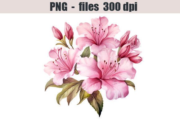 Azalea Flowers Watercolor Clipart: An Embroidery Review