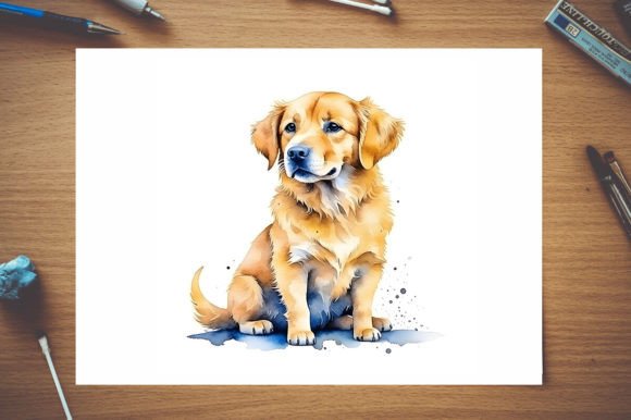 Beautiful Watercolor Cute Dog Illustrations for Blogs