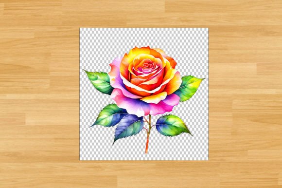 Beautiful Watercolor Rose Graphic: Illustrations Review
