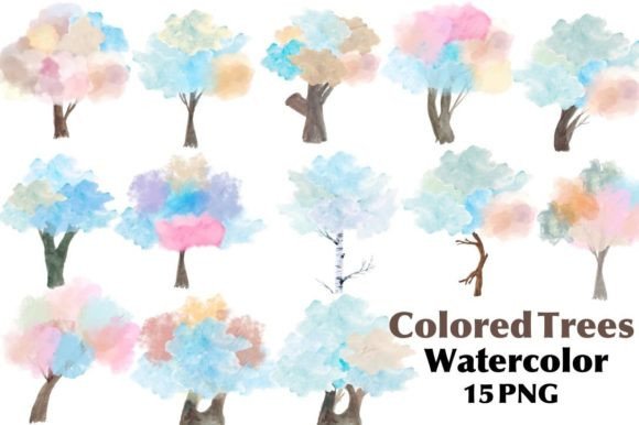 Colored Full Trees Watercolor: An Embroidery Review