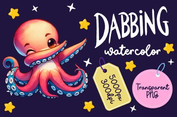 Cute Dabbing Octopus Illustrations for Client Projects