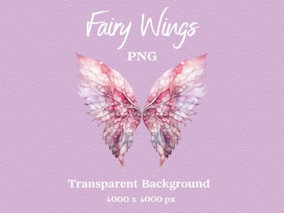 Fairy Wings Watercolor Illustrations for Editorial Design