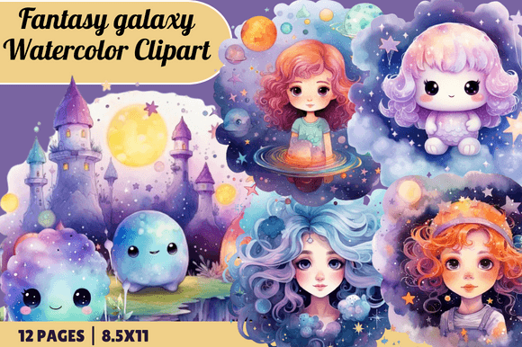 Fantasy Galaxy Watercolor Clipart Illustrations Review