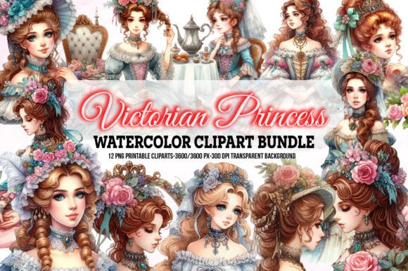 Victorian Princess Watercolor Clipart Illustrations Review