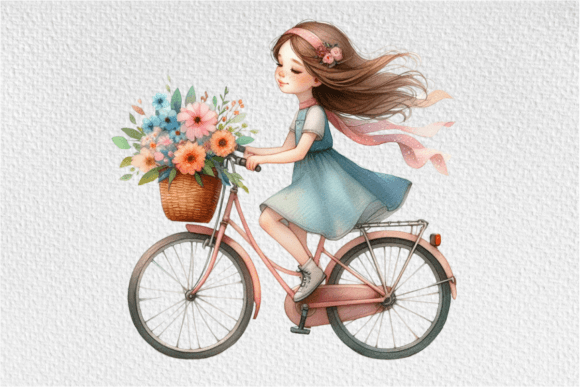 Watercolor Bicycle Illustrations for Brand Design