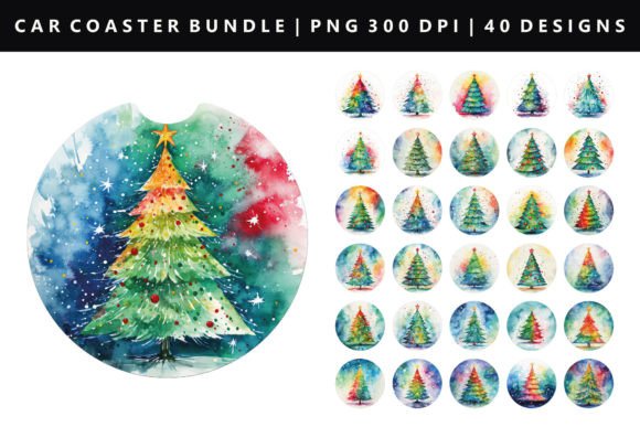 Watercolor Car Coaster Sublimation Illustrations Review