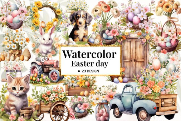 Watercolor Easter Day Clipart: An Embroidery Review