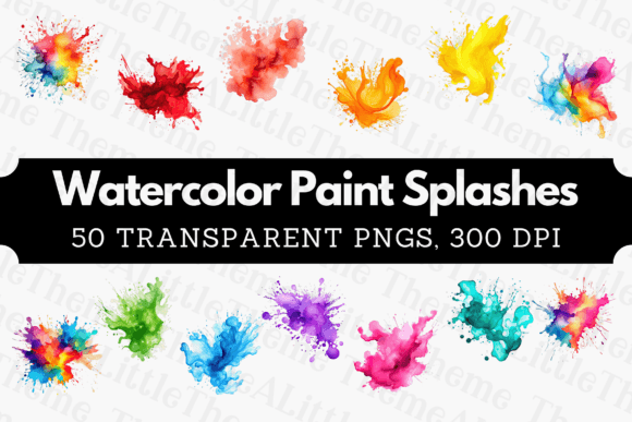 Watercolor Splashes Illustrations: A Crafter’s Review