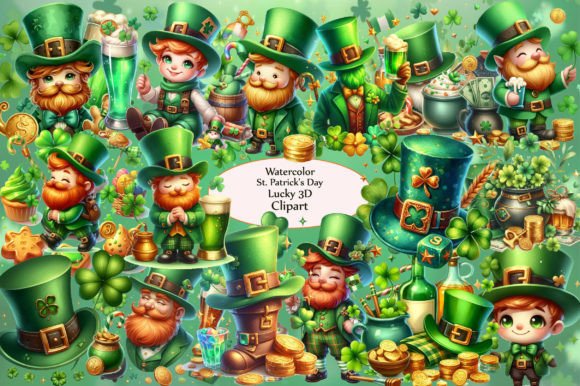 Watercolor St. Patrick's Day Clipart Illustrations Review