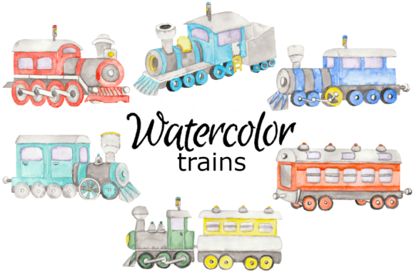 Watercolor Trains Clipart: An Embroidery Review