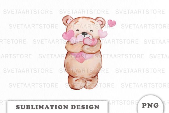 Watercolor Valentine's Day Teddy Bear PN Review