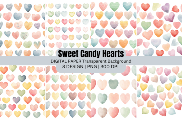Watercolor Valentine Sweet Candy Hearts Review