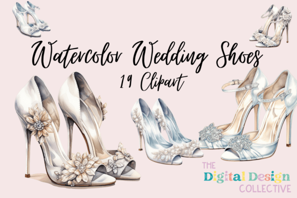Watercolor Wedding Shoes Clipart: Bridal Illustrations Review