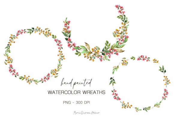 Wreaths Spring Watercolor Clipart: Illustrations Review